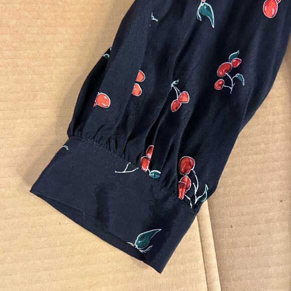 Omnes retro cherry print baby doll mini dress. Size 6 - Picture 4 of 6